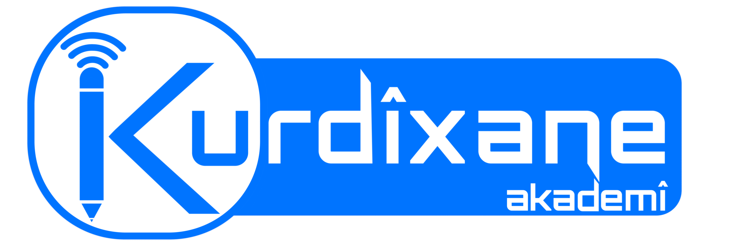 Kurdîxane Mavi Arkaplan Logo